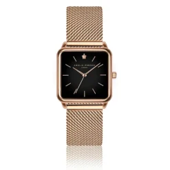 Hot Amelia Parker Set Montre Femme 2 Bracelets Night Plaza en Acier rose doré/noir