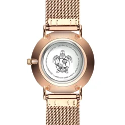 New Amelia Parker Set Montre Femme 2 Bracelets Coral en Acier & Cuir rose doré/noir