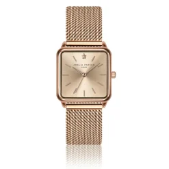 Discount Amelia Parker Set Montre Femme 2 Bracelets Gold Plaza en Acier & Cuir rose doré/noir
