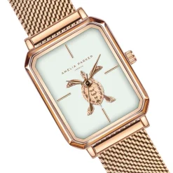Amelia Parker Set Montre Femme & Bracelet Serenity en Acier rose doré