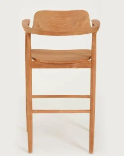 Outlet Uniqka Singo - Chaise de bar en teck massif