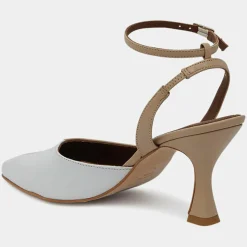 Femme Alohas Slingbacks en Cuir Cinderella beiges - Talon 7,5 cm