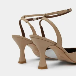 Femme Alohas Slingbacks en Cuir Cinderella beiges - Talon 7,5 cm