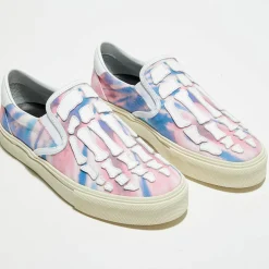 Femme Amiri Slip On en Cuir & Textile Tie Dye multicolores