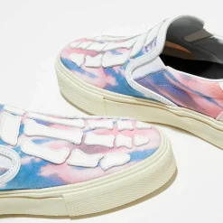 Femme Amiri Slip On en Cuir & Textile Tie Dye multicolores