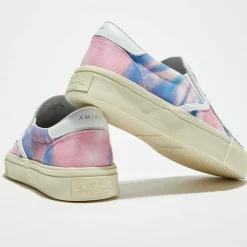 Femme Amiri Slip On en Cuir & Textile Tie Dye multicolores
