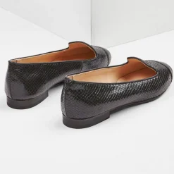 Femme Cosmoparis Slippers en Cuir Alinia noires