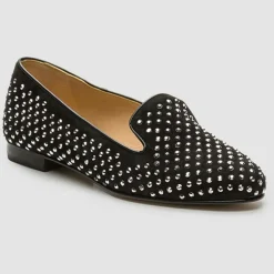 Femme Cosmoparis Slippers en Velours de Cuir Abo noires