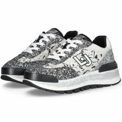 Outlet Liu-Jo Sneakers Amazing Noir/Argenté/Blanc