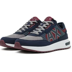 Homme Armani Exchange Sneakers Charlie bleu marine/rouge/blanc