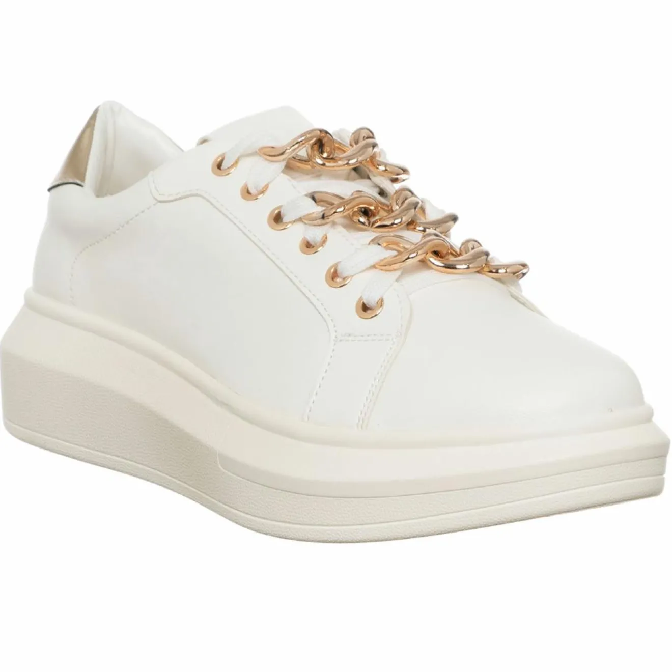 Loretta by Loretta Sneakers Clarissa blanc/doré