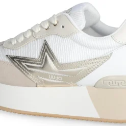 Femme Liu-Jo Sneakers Dreamy Blanches Or Claires