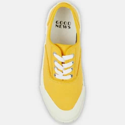 Femme Good News Sneakers en Coton Bio Gnace jaunes
