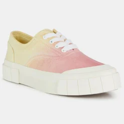 New Good News Sneakers en Coton Bio Gnace tie & dye jaune/rose