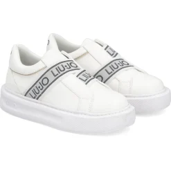 Femme Liu-Jo Sneakers en Cuir Bola blanc/argenté