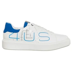 Online Cesare Paciotti 4Us Sneakers en Cuir Cesar blanc/bleu