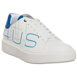 Online Cesare Paciotti 4Us Sneakers en Cuir Cesar blanc/bleu