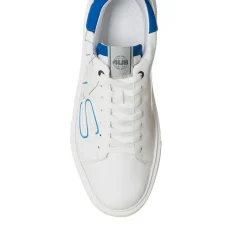 Online Cesare Paciotti 4Us Sneakers en Cuir Cesar blanc/bleu