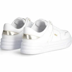 Femme Liu-Jo Sneakers en Cuir Cleo blanc/doré/noir