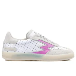 Clearance Moa Concept Sneakers en cuir Club blanc/rose