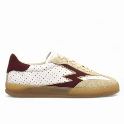Clearance Moa Concept Sneakers en cuir Club blanc/bordeaux