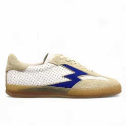 Hot Moa Concept Sneakers en cuir Club blanc/bleu