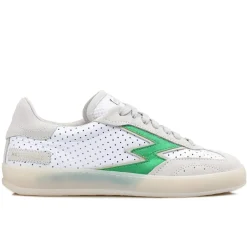 Femme Moa Concept Sneakers en cuir Club blanc/vert
