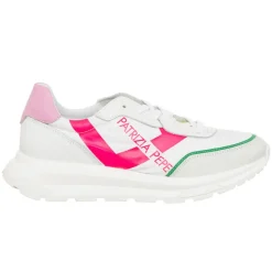 Femme Patrizia Pepe Sneakers en Cuir Costa blanc/rose