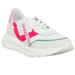 Femme Patrizia Pepe Sneakers en Cuir Costa blanc/rose