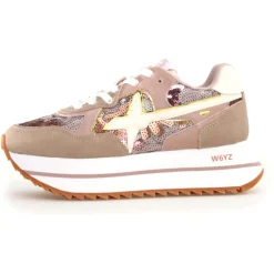 Femme W6YZ Sneakers en Cuir Deva beiges