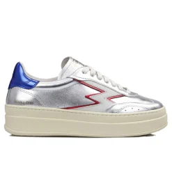 Online Moa Concept Sneakers en Cuir Double Club argentées