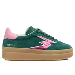 Femme Moa Concept Sneakers en Cuir Double Club vert
