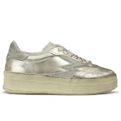 Clearance Moa Concept Sneakers en Cuir Double Club argentées