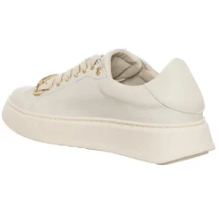 Online Loretta Pettinari Sneakers en Cuir Grega écrues