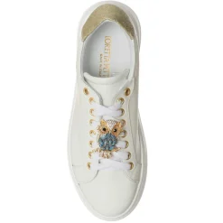 Best Loretta Pettinari Sneakers en Cuir Gufo blanc/doré