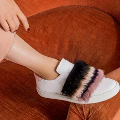 Online Cosmoparis Sneakers en Cuir Heo blanc