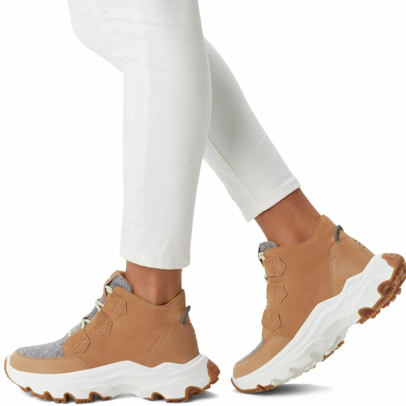 Femme Sorel Sneakers en Cuir imperméables Kinetic™ Breakthru Caribou marron