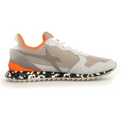 Homme W6YZ Sneakers en Cuir Jet beiges