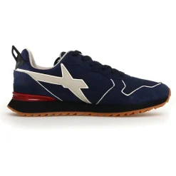 Homme W6YZ Sneakers en Cuir Jet bleu marine