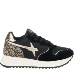 New W6YZ Sneakers en Cuir Jet noires