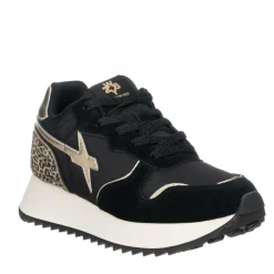 New W6YZ Sneakers en Cuir Jet noires