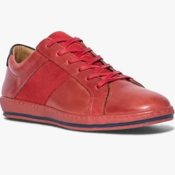 Homme Bocage Sneakers en Cuir Kalou rouges