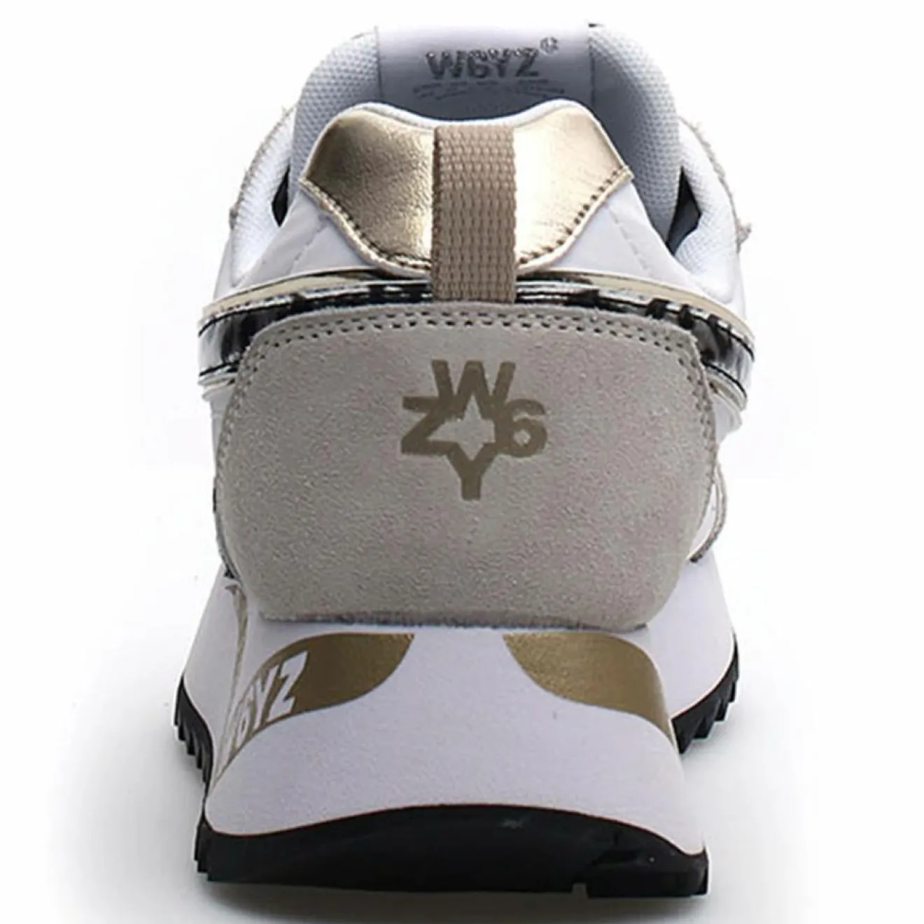 Discount W6YZ Sneakers en Cuir Kis blanc/beige/léopard