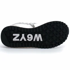 Discount W6YZ Sneakers en Cuir Kis blanc/beige/léopard