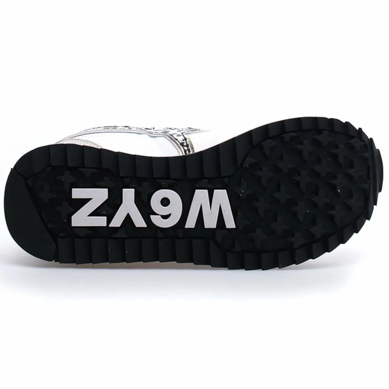 Discount W6YZ Sneakers en Cuir Kis blanc/beige/léopard