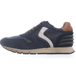 Online Voile Blanche Sneakers en Cuir Liam bleu marine/blanc/marron