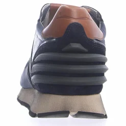 Online Voile Blanche Sneakers en Cuir Liam bleu marine/blanc/marron