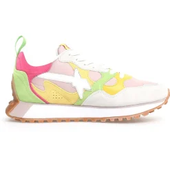 New W6YZ Sneakers en Cuir Loop argentées