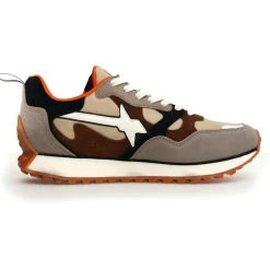 Homme W6YZ Sneakers en Cuir Loop beiges