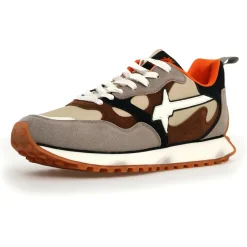 Homme W6YZ Sneakers en Cuir Loop beiges